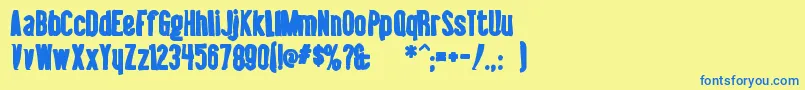 Libelsuitink Font – Blue Fonts on Yellow Background