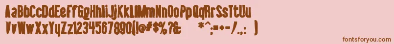 Шрифт Libelsuitink – коричневые шрифты на розовом фоне