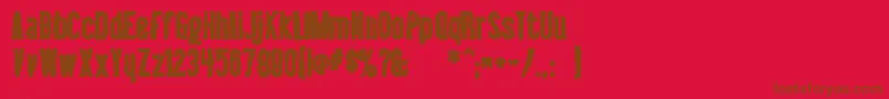 Fonte Libelsuitink – fontes marrons em um fundo vermelho