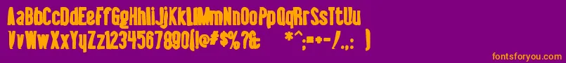 Libelsuitink Font – Orange Fonts on Purple Background