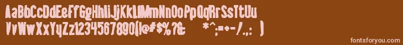 Libelsuitink Font – Pink Fonts on Brown Background