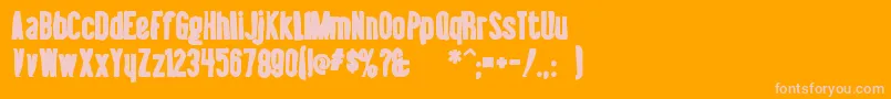 Libelsuitink Font – Pink Fonts on Orange Background