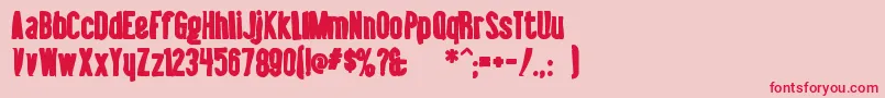 Libelsuitink Font – Red Fonts on Pink Background