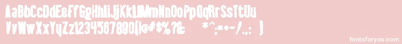 Шрифт Libelsuitink – белые шрифты на розовом фоне