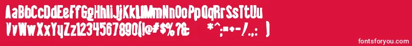 Libelsuitink Font – White Fonts on Red Background