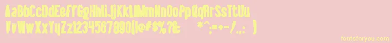 Libelsuitink Font – Yellow Fonts on Pink Background