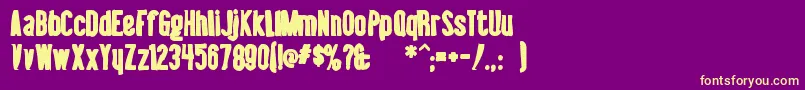 Libelsuitink Font – Yellow Fonts on Purple Background