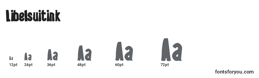 Размеры шрифта Libelsuitink