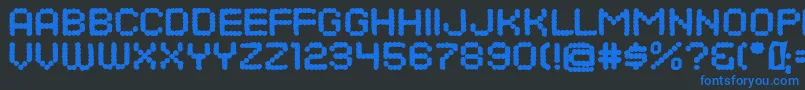 DotsAllForNowDirtyJl Font – Blue Fonts on Black Background