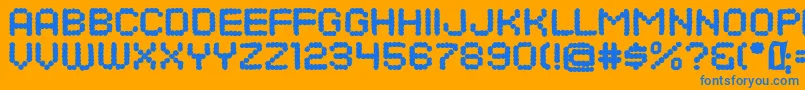 DotsAllForNowDirtyJl Font – Blue Fonts on Orange Background