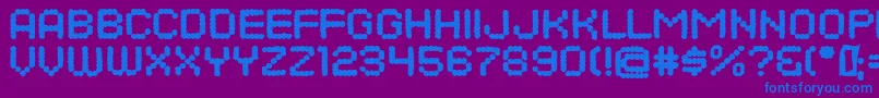 DotsAllForNowDirtyJl Font – Blue Fonts on Purple Background