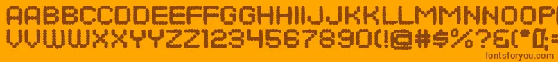 DotsAllForNowDirtyJl Font – Brown Fonts on Orange Background