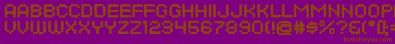 DotsAllForNowDirtyJl Font – Brown Fonts on Purple Background