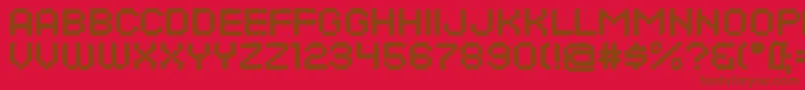 DotsAllForNowDirtyJl Font – Brown Fonts on Red Background