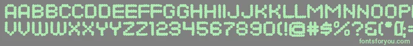 DotsAllForNowDirtyJl Font – Green Fonts on Gray Background