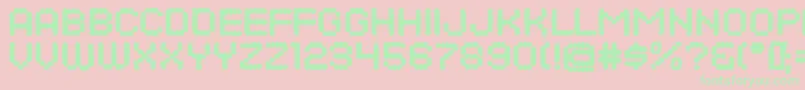 DotsAllForNowDirtyJl Font – Green Fonts on Pink Background