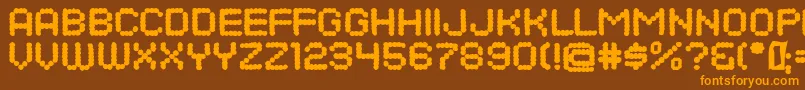 DotsAllForNowDirtyJl Font – Orange Fonts on Brown Background