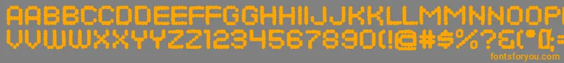 DotsAllForNowDirtyJl Font – Orange Fonts on Gray Background