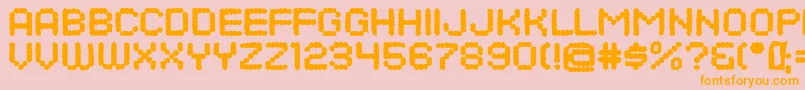 DotsAllForNowDirtyJl Font – Orange Fonts on Pink Background