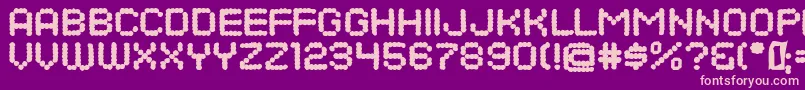 DotsAllForNowDirtyJl Font – Pink Fonts on Purple Background