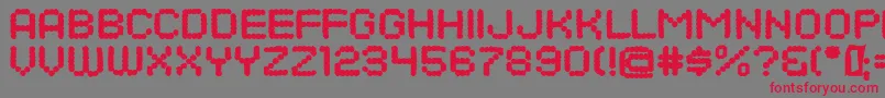 Шрифт DotsAllForNowDirtyJl – красные шрифты на сером фоне
