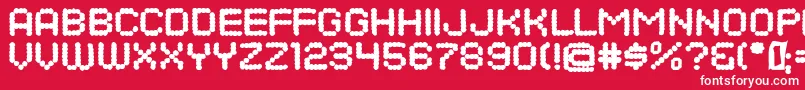 DotsAllForNowDirtyJl Font – White Fonts on Red Background
