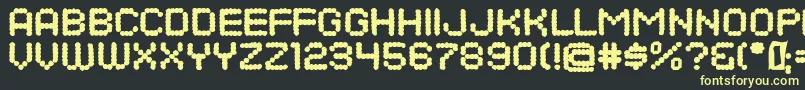 DotsAllForNowDirtyJl Font – Yellow Fonts on Black Background