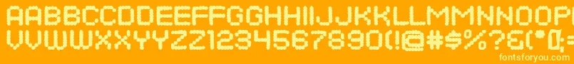 DotsAllForNowDirtyJl Font – Yellow Fonts on Orange Background