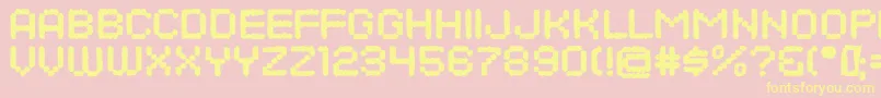 DotsAllForNowDirtyJl Font – Yellow Fonts on Pink Background