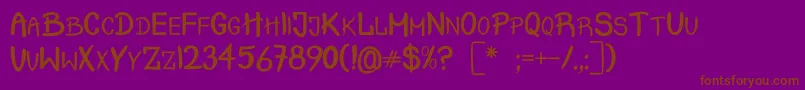 CrashTest Font – Brown Fonts on Purple Background