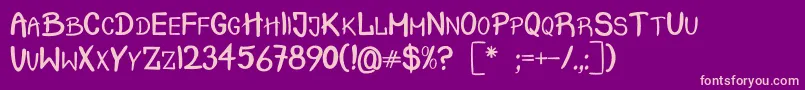 CrashTest Font – Pink Fonts on Purple Background
