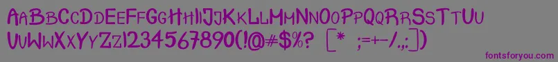 CrashTest Font – Purple Fonts on Gray Background