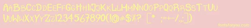 CrashTest Font – Yellow Fonts on Pink Background
