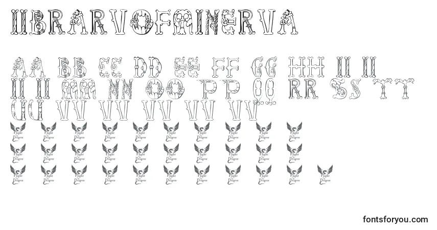 A fonte Libraryofminerva – alfabeto, números, caracteres especiais