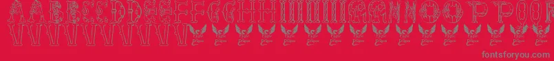 Libraryofminerva Font – Gray Fonts on Red Background