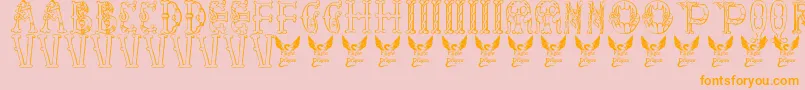 Libraryofminerva Font – Orange Fonts on Pink Background