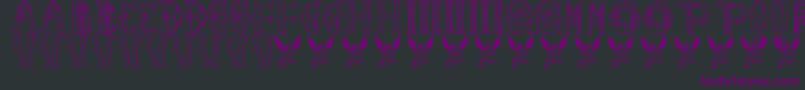 Libraryofminerva-Schriftart – Violette Schriften auf schwarzem Hintergrund