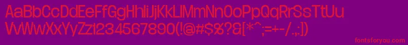 DueraNormlighPersonal Font – Red Fonts on Purple Background