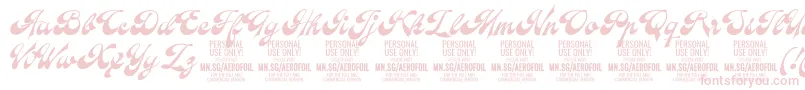 Fonte AerofoilPersonalUseOnly – fontes cor-de-rosa