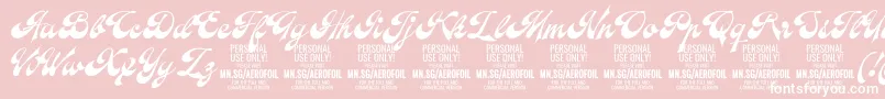 AerofoilPersonalUseOnly Font – White Fonts on Pink Background