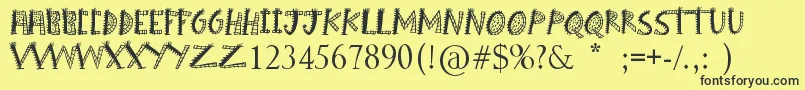 BoomShanker Font – Black Fonts on Yellow Background