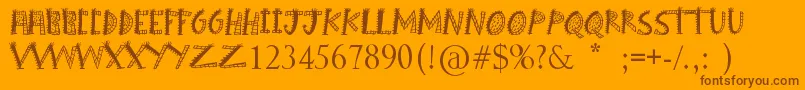 BoomShanker Font – Brown Fonts on Orange Background