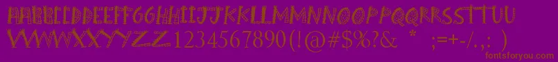 BoomShanker Font – Brown Fonts on Purple Background