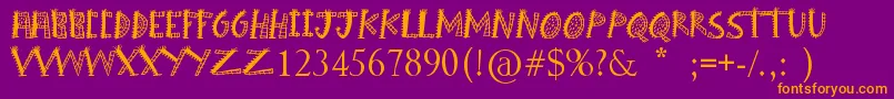 BoomShanker Font – Orange Fonts on Purple Background