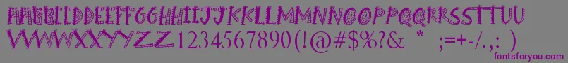 BoomShanker Font – Purple Fonts on Gray Background