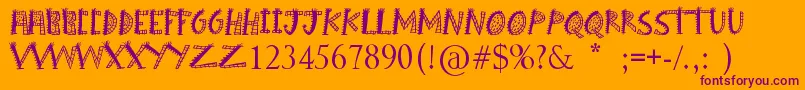 BoomShanker Font – Purple Fonts on Orange Background