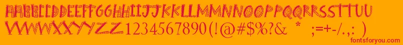 BoomShanker Font – Red Fonts on Orange Background