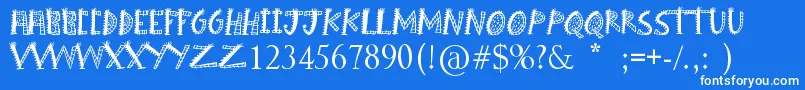 BoomShanker Font – White Fonts on Blue Background