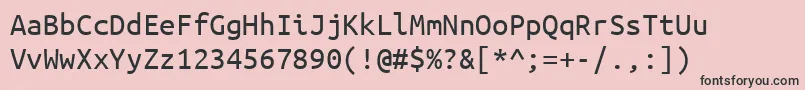 UbuntumonoRegular Font – Black Fonts on Pink Background