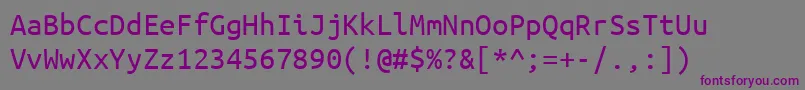 fuente UbuntumonoRegular – Fuentes Moradas Sobre Fondo Gris